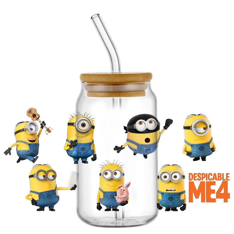 Minions UV DTF Transfer Stickers for 16oz Libbey Glasses - Image 27