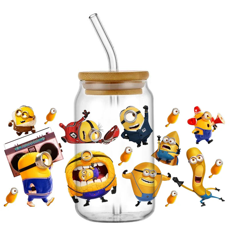 Minions UV DTF Transfer Stickers for 16oz Libbey Glasses - Image 25