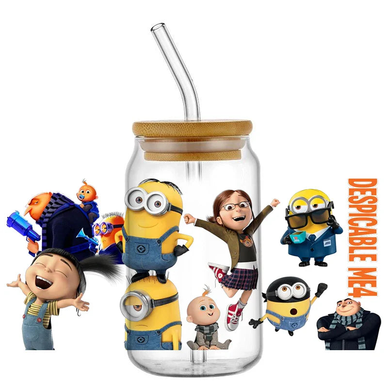 Minions UV DTF Transfer Stickers for 16oz Libbey Glasses - Image 18