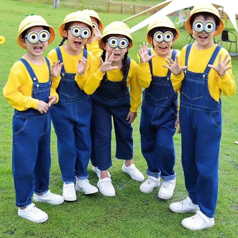 Minions Cosplay Onesie – Kids Funny Dress-Up Jumpsuit - Image 6