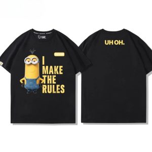 Minions Co-Branded T-Shirt – Loose Fit Cotton Tee for Men