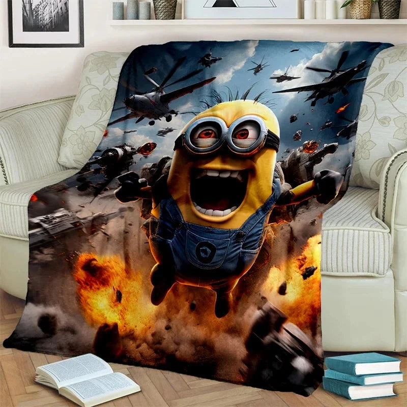 2025 Minions Flannel Blanket – Soft Cartoon Throw for Kids & Home - Image 24