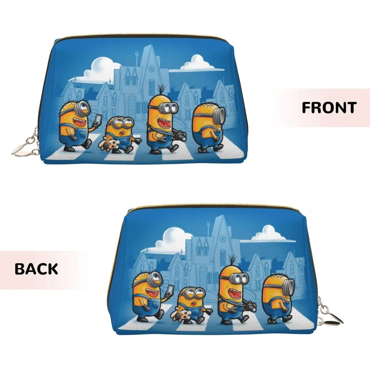 Minions Travel Cosmetic Bag – Cartoon Makeup Organizer for Women - Image 2