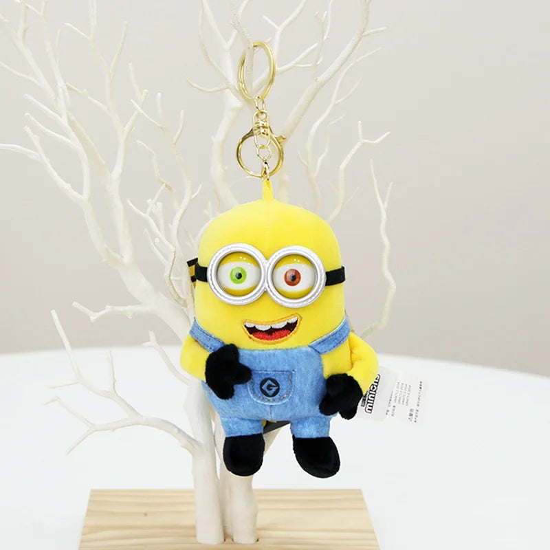 Minions Plush Keychains – Bob & Stuart Yellow Stuffed Toys - Image 2
