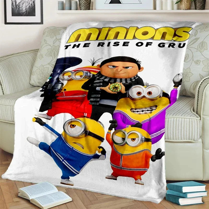 2025 Minions Flannel Blanket – Soft Cartoon Throw for Kids & Home - Image 4