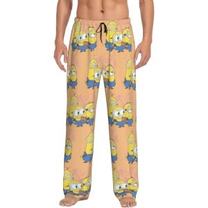 Custom M-Minions Men’s Pajama Pants – Yellow Capsule Sleepwear