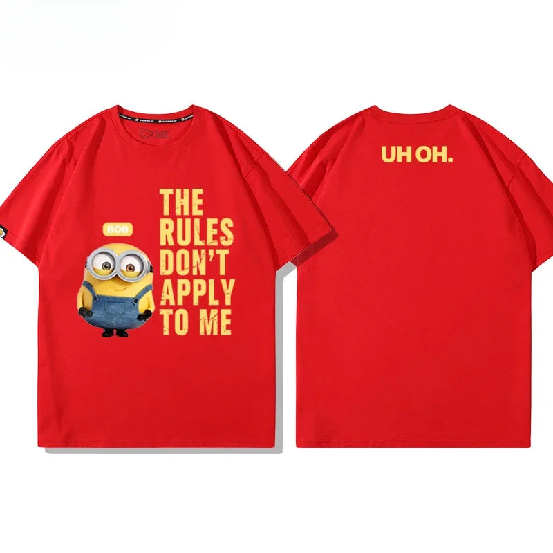 Minions Co-Branded T-Shirt – Loose Fit Cotton Tee for Men - Image 3