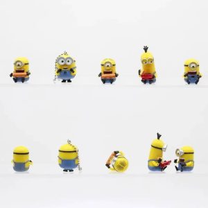 Minions Gashapon Capsule Toys – Mini Meal Time Figures & Keychains